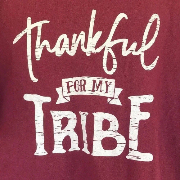 Delta Maroon Thankful for My Tribe T-Shirts - Picture 2 of 4
